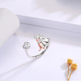 Liv | Dog Clasp Ring (Pink)