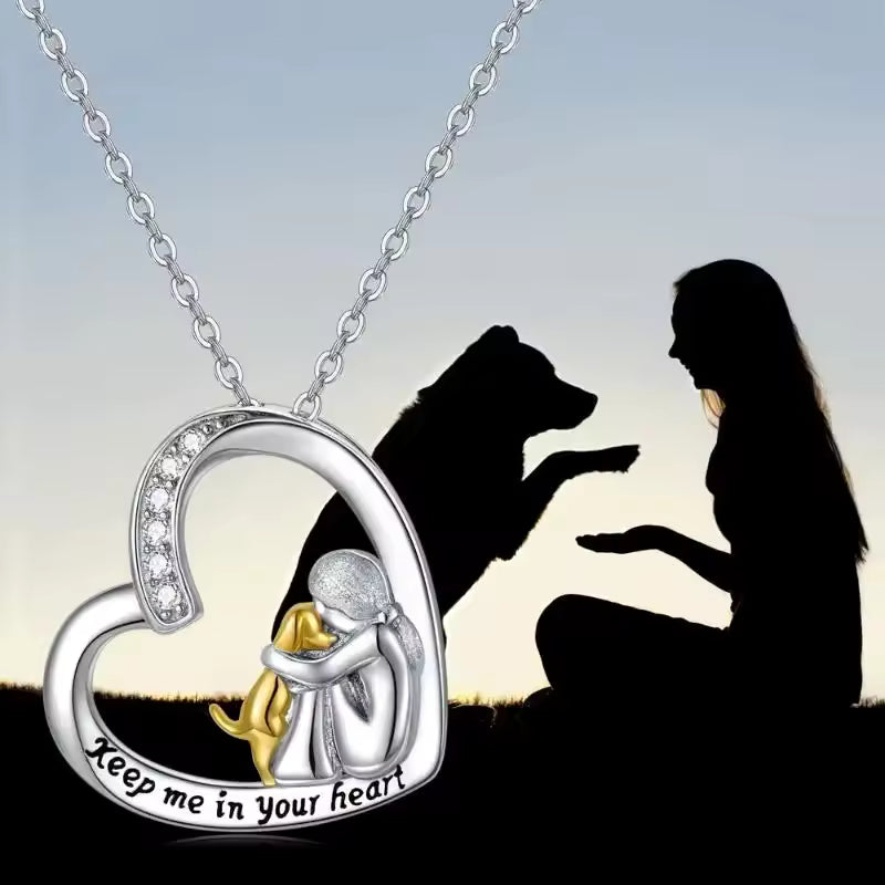 Liv | Necklace with Dog Embrace